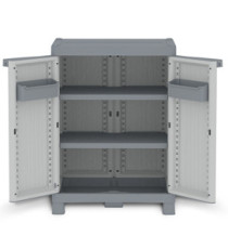 Armadietto Domino Wave - Base 700UW - 2 ante - 70 x 43,8 x 97,6 cm - PPL - grigio - Terry