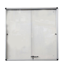 Bacheca per interni - con anta scorrevoli - fondo bianco magnetico - 12 fogli A4 - verticale - Starline Bacheca per interni - con anta scorrevoli - fondo bianco magnetico - 12 fogli A4 - verticale - Starline