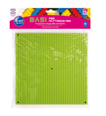 Base costruzioni Micro - in ABS - 25 x 25 cm - colori assortiti - CWR