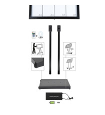 Base per espositore per esterni a LED 8 x A4 - Securit Base per espositore per esterni a LED 8 x A4 - Securit
