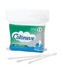 Bastoncini puliorecchie cotonati - carta biodegradabile - Cotoneve - busta da 160 pezzi Bastoncini puliorecchie cotonati - carta biodegradabile - Cotoneve - busta da 160 pezzi