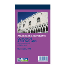 Blocco comande 2 tagliandi - 25/25 copie autoricopianti - 16,8 x 10 cm - DU161872T00 - Data Ufficio Blocco comande 2 tagliandi - 25/25 copie autoricopianti - 16,8 x 10 cm - DU161872T00 - Data Ufficio
