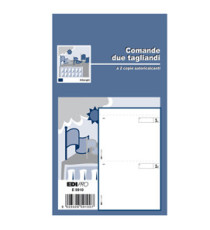 Blocco comande a 2 tagliandi - 25/25 fogli autoricalcanti - 17 x 9,9cm - Edipro Blocco comande a 2 tagliandi - 25/25 fogli autoricalcanti - 17 x 9,9cm - Edipro