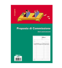 Blocco copia commissioni - 33 fogli 3 copie autoricalcanti - 29,7 x 21cm - Edipro