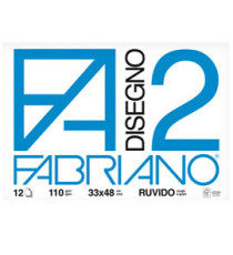 Blocco F2 - 33x48cm - 12 fogli - 110gr - ruvido - collato - Fabriano Blocco F2 - 33x48cm - 12 fogli - 110gr - ruvido - collato - Fabriano