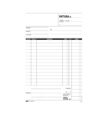 Blocco fattura 1 aliquota - 33 fogli 3 copie autoricalcanti - 23 x 14,8cm - Edipro