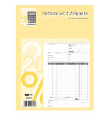Blocco fatture 1 aliquota Iva - 50/50 fogli autoricalcanti - 29,7 x 21cm - Edipro