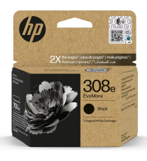 HP EvoMore 308e nero alta capacità 7FP22UE cartuccia originale per Hp Envy 6110,6120,6130,6132,6530,6532 capacità 320 pagine