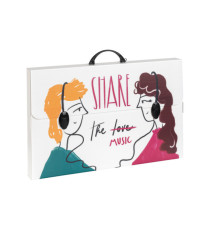 Valigetta polionda Smart - 36,5 x 56,5 cm - dorso 5,5 cm - fantasie assortite - Favorit