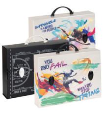 Valigetta polionda Sport - 27 x 37,5 cm - dorso 8 cm - fantasie assortite - Favorit