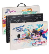 Valigetta polionda Sport - 36,5 x 56,5 cm - dorso 5,5 cm - fantasie assortite - Favorit