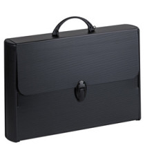 Valigetta polionda Total Black - 28 x 43 cm - dorso rigido 8,5 cm - PPL - nero - Favorit Valigetta polionda Total Black - 28 x 43 cm - dorso rigido 8,5 cm - PPL - nero - Favorit