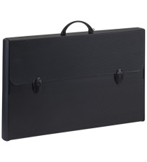 Valigetta polionda Total Black - 37 x 60 cm - dorso rigido 5 cm - PPL - nero - Favorit