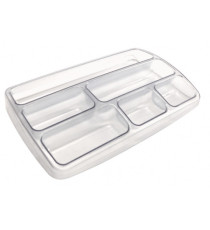 Vaschetta portacancelleria - 25,3x3,4x15,7 cm - trasparente neutro - Arda Vaschetta portacancelleria - 25,3x3,4x15,7 cm - trasparente neutro - Arda