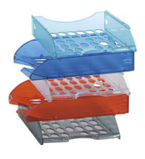 Vaschetta portacorrispondenza forata E040 - 26 x 34,5 x 6,5 cm - neutro trasparente - Fellowes