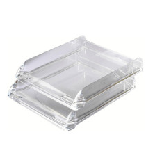 Vaschetta portacorrispondenza Nimbus - 26,8 x 5,5 x 33 cm - cristallo trasparente - Rexel Vaschetta portacorrispondenza Nimbus - 26,8 x 5,5 x 33 cm - cristallo trasparente - Rexel
