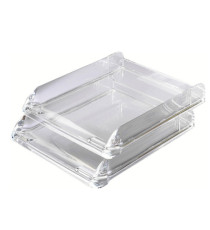 Vaschetta portacorrispondenza Nimbus - 26,8 x 5,5 x 33 cm - cristallo trasparente - Rexel Vaschetta portacorrispondenza Nimbus - 26,8 x 5,5 x 33 cm - cristallo trasparente - Rexel