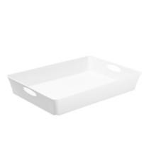 Vassoio multiuso Living Box - 37,5 x 26,6 cm - altezza 6 cm - bianco - Rotho Vassoio multiuso Living Box - 37,5 x 26,6 cm - altezza 6 cm - bianco - Rotho