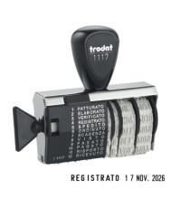 Timbro Datario + Polinomio 1117/DB11 - manuale - 4 mm - Trodat Timbro Datario + Polinomio 1117/DB11 - manuale - 4 mm - Trodat