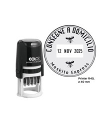 Timbro datario R40 - diametro 40 mm - 6 righe - autoinchiostrante - personalizzabile - Colop Timbro datario R40 - diametro 40 mm - 6 righe - autoinchiostrante - personalizzabile - Colop