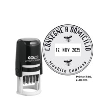 Timbro datario R40 - diametro 40 mm - 6 righe - autoinchiostrante - personalizzabile - Colop Timbro datario R40 - diametro 40 mm - 6 righe - autoinchiostrante - personalizzabile - Colop