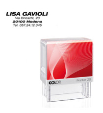 Timbro Printer 20 - autoinchiostrante - 14x38 mm - 4 righe - Colop Timbro Printer 20 - autoinchiostrante - 14x38 mm - 4 righe - Colop