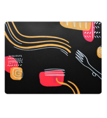 Tovaglietta americana linea Spaghetti - 41 x 31 cm - nero - Stilcasa Tovaglietta americana linea Spaghetti - 41 x 31 cm - nero - Stilcasa