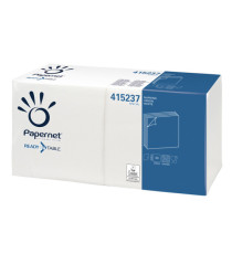 Tovaglioli - 33 x 32 cm - monovelo - bianco - Papernet - conf. 300 pezzi Tovaglioli - 33 x 32 cm - monovelo - bianco - Papernet - conf. 300 pezzi