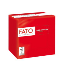 Tovagliolo - carta - 24 x 24 cm - 2 veli - rosso - Fato - conf. 100 pezzi Tovagliolo - carta - 24 x 24 cm - 2 veli - rosso - Fato - conf. 100 pezzi