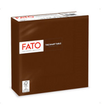 Tovagliolo - carta - 33 x 33 cm - 2 veli - cioccolata - Fato - conf. 50 pezzi Tovagliolo - carta - 33 x 33 cm - 2 veli - cioccolata - Fato - conf. 50 pezzi