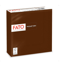 Tovagliolo - carta - 33 x 33 cm - 2 veli - cioccolata - Fato - conf. 50 pezzi Tovagliolo - carta - 33 x 33 cm - 2 veli - cioccolata - Fato - conf. 50 pezzi