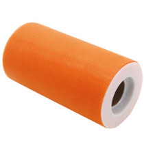 Tulle in rotolo - arancione - 12,5cmx25mt - Big Party Tulle in rotolo - arancione - 12,5cmx25mt - Big Party