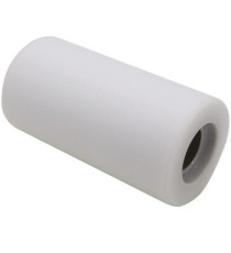 Tulle in rotolo - bianco - 12,5cmx25mt - Big Party Tulle in rotolo - bianco - 12,5cmx25mt - Big Party