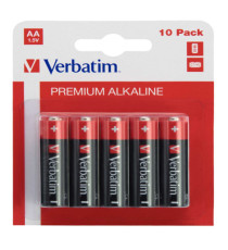 Pila stilo AA - 1,5V - alcaline - 49875 - Verbatim - blister 10 pezzi