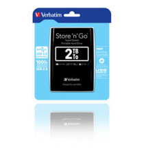 Verbatim - Hard disk portatile Store 'N'Go Usb 3.0 - Nero - 53177 - 2TB Verbatim - Hard disk portatile Store 'N'Go Usb 3.0 - Nero - 53177 - 2TB