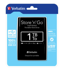 Verbatim - Hard disk Store 'N'Go Usb 3.0 - Nero - 53023 - 1TB Verbatim - Hard disk Store 'N'Go Usb 3.0 - Nero - 53023 - 1TB