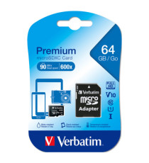 Verbatim - Micro  SDXC Classe 10 fino a 45mb/sec - 44084 - 64GB Verbatim - Micro  SDXC Classe 10 fino a 45mb/sec - 44084 - 64GB