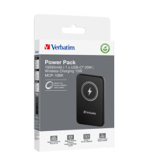 Verbatim - Power Bank Wireless -  10000 mAh - Nero - 32245 Verbatim - Power Bank Wireless -  10000 mAh - Nero - 32245