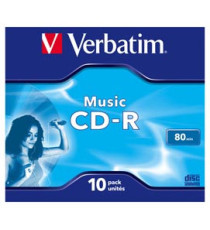 Verbatim - Scatola 10 CD-R Music Live It! serigrafato - colorato - 43365 - 80min Verbatim - Scatola 10 CD-R Music Live It! serigrafato - colorato - 43365 - 80min