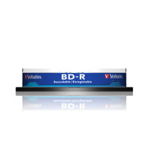 Verbatim - Scatola 10 DVD Blu Ray BD-R SL - Jewel Case - Bianco/Blu - 43742 - 25GB Verbatim - Scatola 10 DVD Blu Ray BD-R SL - Jewel Case - Bianco/Blu - 43742 - 25GB