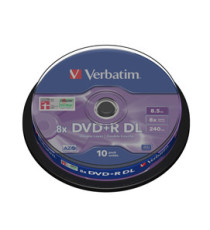 Verbatim - Scatola 10 DVD+R Dual Layer - serigrafato Spindle - 43666 - 8,5GB Verbatim - Scatola 10 DVD+R Dual Layer - serigrafato Spindle - 43666 - 8,5GB