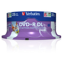 Verbatim - Scatola 25 DVD+R Dual Layer - serigrafato Spindle - 43667 - 8,5GB Verbatim - Scatola 25 DVD+R Dual Layer - serigrafato Spindle - 43667 - 8,5GB