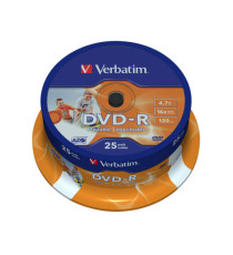 Verbatim - Scatola 25 DVD-R - stampabile - 43538 - 4,7GB Verbatim - Scatola 25 DVD-R - stampabile - 43538 - 4,7GB