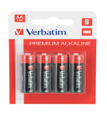 Pila stilo AA - 1,5V - 49921 - alcaline - Verbatim - Blister 4 pezzi Pila stilo AA - 1,5V - 49921 - alcaline - Verbatim - Blister 4 pezzi