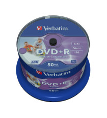Verbatim - Scatola 50 DVD+R - stampabile - 43512 - 4,7GB Verbatim - Scatola 50 DVD+R - stampabile - 43512 - 4,7GB