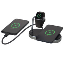Verbatim - Supporto di ricarica 3-in-1 - WCS-02 - ricarica via cavo e wireless