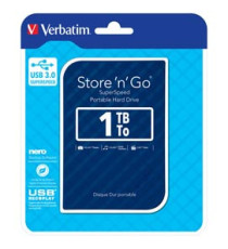 Verbatim - Usb 3.0 portatile Store 'N'Go 9,5mm drive - Blu - 53200 - 1TB Verbatim - Usb 3.0 portatile Store 'N'Go 9,5mm drive - Blu - 53200 - 1TB