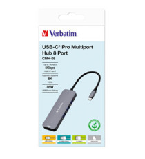 Verbatim - USB-C Pro Multiport Hub 8 Port - 32151 Verbatim - USB-C Pro Multiport Hub 8 Port - 32151