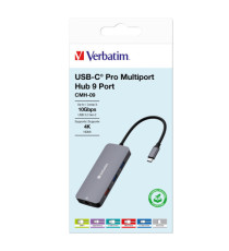 Verbatim - USB-C Pro Multiport Hub 9 Port - 32152