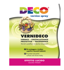 Vernice spray - trasparente - effetto laccato e ceramico - 400ml - DECO Vernice spray - trasparente - effetto laccato e ceramico - 400ml - DECO